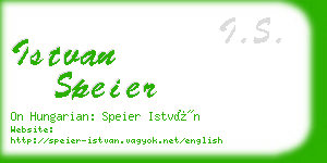 istvan speier business card